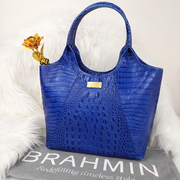 Brahmin Handbags - Brahmin Blue Melbourne Shopper Tote